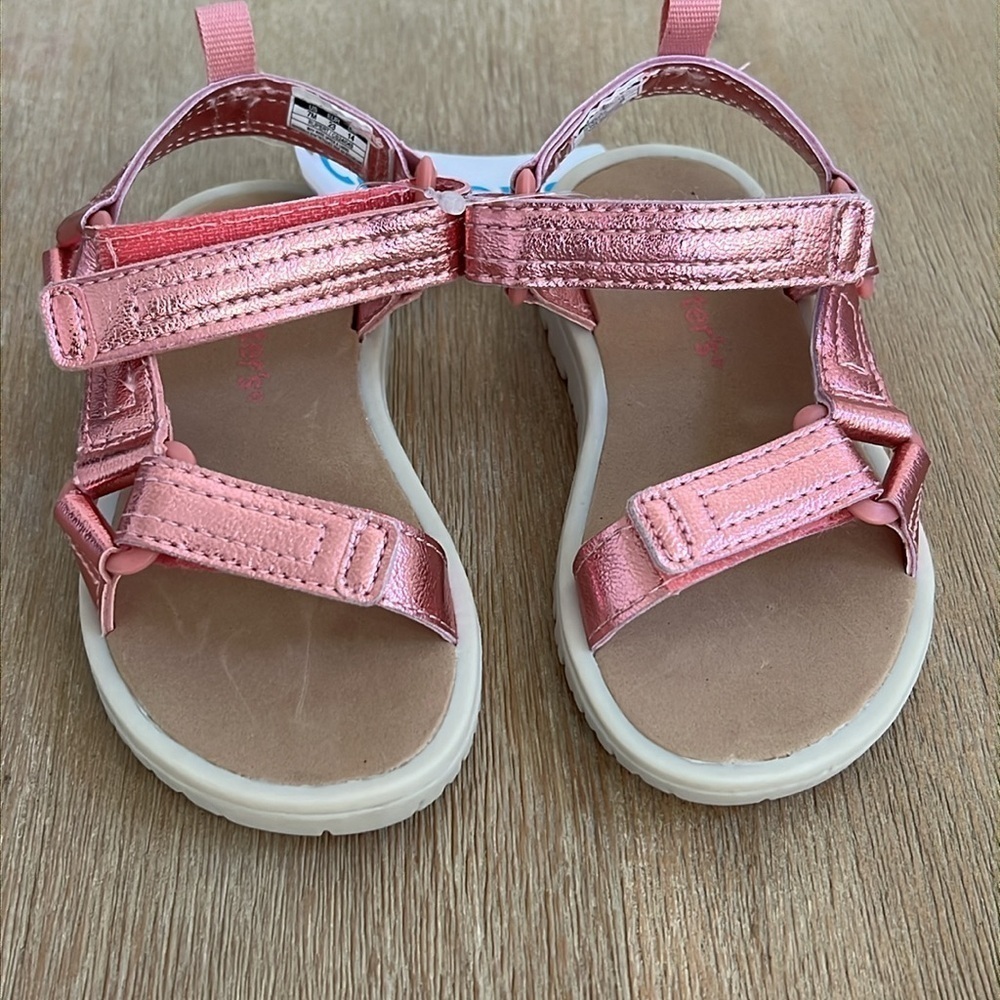 Carter's Metallic Pink Toddler Sandals - Picture 2 of 5